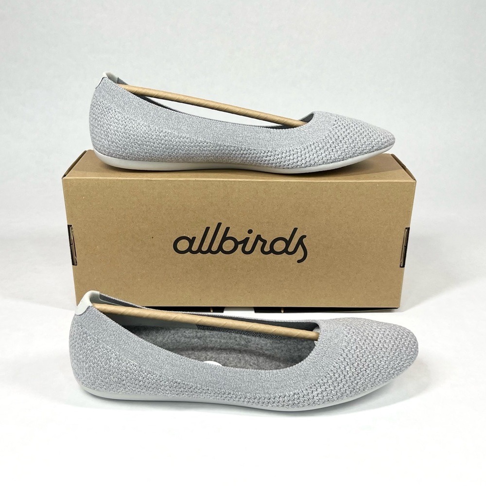 **SOLD**  allbirds Tree Breezers Slip On Ballet Flats Shoes Mallee Grey Women 10 - Picture 2 of 13